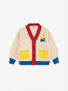 BOBO CHOSES Bobo Choo Choo color block cardigan (6/12/24) {{V[Y jbgJ[fBK HD Jt gC d |Cg hJ ǂ LbY xr[ 68cm/80cm/92cm oYj 