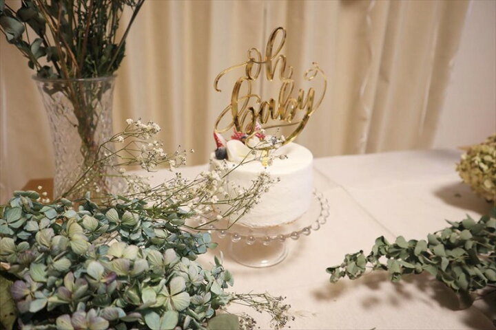 市場 寿 ベビーシャワーアイテム バースデーケーキ 結婚祝い 小サイズ 還暦祝い ケーキトッパー ジェンダーリビール ゴールド 誕生日