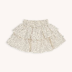 【CarlijnQ】 Mini dots - layered skirt【86/92・98/104・110/116】 ブラックドット スカート (SS24-MIN217) ボトムス 水玉 フリルスカート レイヤースカート オーガニック ベビー服 子ども服 むすめ服 WHAT I LIKE カーラインク 海外子ども服 リトルレモネード YKZ