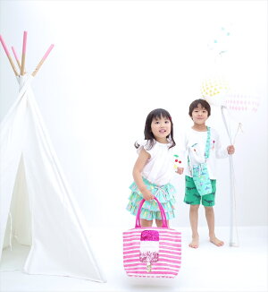 ◆SALE!◆【MudPieマッドパイ】スパンコールのトートバッグ/クジラアイスクリーム【ボーダー】【麻夏海プール】【トートバッグ水着バッグ鞄お稽古バッグキッズカバン】あす楽リトルレモネード