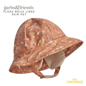 ygarbo&friendsz Flora Brick Lined Rain Hat y46-48 / 6-12 E 50-52 / 1-4΁z sN t[ Cnbg Xq h t[Xnt ނ ނߕ AAp COqǂ K{&t