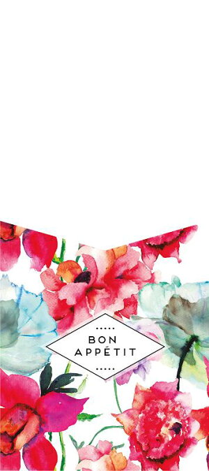【IndigoDePapel】WatercolorFlowersカトラリーホルダー12枚セット水彩花柄【チリ産デザイナーブランド食卓おもてなしテーブルコーディネイト紙製】あす楽リトルレモネード