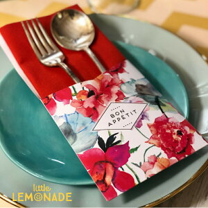 【IndigoDePapel】WatercolorFlowersカトラリーホルダー12枚セット水彩花柄【チリ産デザイナーブランド食卓おもてなしテーブルコーディネイト紙製】あす楽リトルレモネード