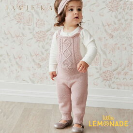 【Jamie Kay】 Mia Knitted Onepiece - Mauve Shadow 【1歳/2歳】　60サイズ 70サイズ 80サイズ 90サイズ ニットサロペット サロペット ピンク 女の子 あす楽 リトルレモネード 24SALE ★特典付き★