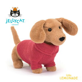 【Jellycat ジェリーキャット】 Sweater Sausage Dog | Pink　セーター ソーセージドッグ ピンク 【プレゼント 出産祝い ギフト】 ダックスフンド 犬 ぬいぐるみ dog【正規品】 あす楽 リトルレモネード S3SDP