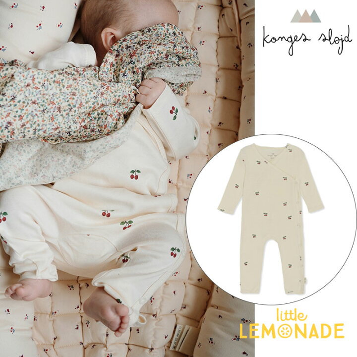 楽天市場 Konges Sloejd チェリー柄 カバーオール 新生児 50 56cm 3か月 62cm New Born Onesie Cherry コンゲススロイド 前開き 長袖 長ズボン ベビー 子供 男の子 女の子 赤ちゃん ユニセックス おしゃれ リトルレモネード ベビー服 アパレル リトル