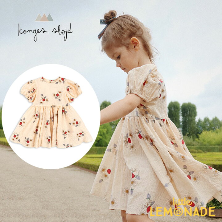 楽天市場】【Konges Sloejd】 VIDA PUFF SLEEVE DRESS GOTS【4歳/5-6歳 
