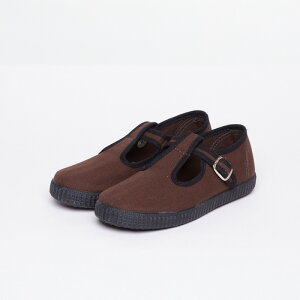 �yLa Cadena�zSANDALIA BROCHE SIN PUNTERA T-STRAP SNEAKER �y14cm-17cm�zDK BROWN(9009) �T���_�� T�X�g���b�v �X�j�[�J�[ �V���[�Y �_�[�N�u���E�� ���{���� �q�ǂ��p�C �q�ǂ� �C �L�����o�X�n ���K�i �t���b�g