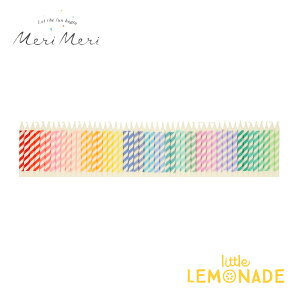 yMeri Meriz Rainbow Striped Mini Candles 25F50{ XgCv Lh 낤 ~jLh o[Xf[Lh a a aP[L o[Xf[P[L fR[V 