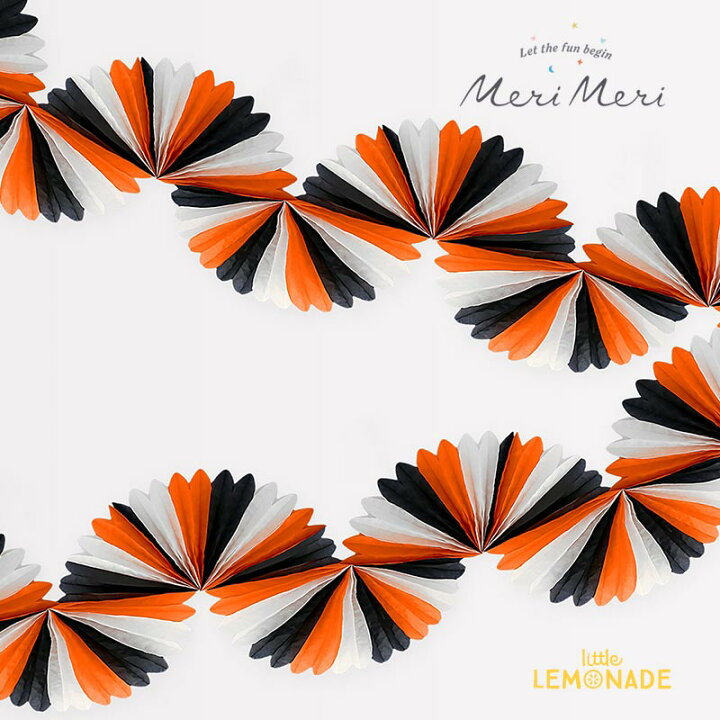 楽天市場】【Meri Meri】Black & Orange Stripe Honeycomb Garland  