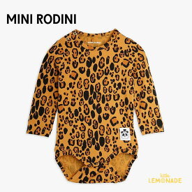 【Mini Rodini】BASIC LEOPARD LONG SLEEVE BODY 【80 / 9か月】 レオパード柄 ベビー服 長袖 ボディ ロンパース つなぎ ヒョウ柄 パンダ ベーシックシリーズ basic スウェーデン 1000001413 ミニロディーニ あす楽 リトルレモネード YKZ