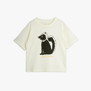 �yMini Rodini�z SKUNK PRINT T-SHIRT White �y80/86�E92/98�E104/110�E116/122�z ����T�V���c �J�b�g�\�[ �X�J���N �~�j���f�B�[�j 26720112 KTZ
