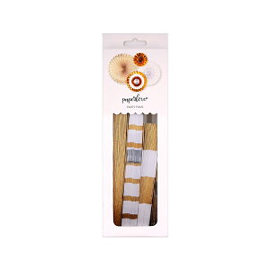 あす楽!【mymind'seyeマイマインズアイ】ベーシックペーパーファンセット/ゴールデンPAPERLOVEPARTYFANS-GOLDEN-【ペーパーファンホームパーティーパーティー装飾飾り付け誕生日ゴールド】【クリスマスX'mas】リトルレモネード