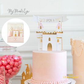 【my mind's eye】プリンセス ケーキトッパー セット PRINCESS CAKE TOPPER SET　紙製 ケーキトッパー ピック ケーキデコレーション 装飾 ピンク ゴールド 誕生日ケーキ テーブルコーディネート (PRC810) あす楽 リトルレモネード