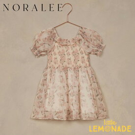 【NORALEE】MILLIE DRESS【12か月/2歳/4歳】 FRENCH HYDRANGEA ドレス 花柄 ワンピース パフスリーブ シースルー フォーマル 結婚式 お呼ばれ パーティー 発表会 お誕生日会 撮影会 クラシカル ワンピース NL075LANI あす楽 リトルレモネード SS24 YKZ