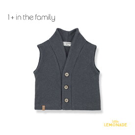 【1+ in the family】 FABIO grey 【6か月 /12か月】 ベスト グレー 重ね着 vest リサイクル素材 ワンモアインザファミリー 海外子ども服 YKZ リトルレモネード アパレル 22AW SALE