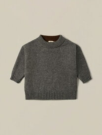 オーガニックズーStorm Boxy Wool Jumper1-2歳/2-3歳/3-4歳 organic zoo 長袖 ストーム ボクシー ウール ニット セーター グレー 無地 バージンウール糸 ベビー 子ども むすこ服 むすめ服 92cm 98cm 104cm リトルレモネード AW23 SBWJUMP ★SALED