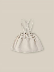 オーガニックズー Ceramic White Maker Crossback Skirt 3-4歳 organic zoo スカート セラミックホワイト 無地 肩紐付きスカート ジャンパースカート リネン むすこ服 むすめ服 104cm リトルレモネード アパレル SS24 14CWMSK ★SALED