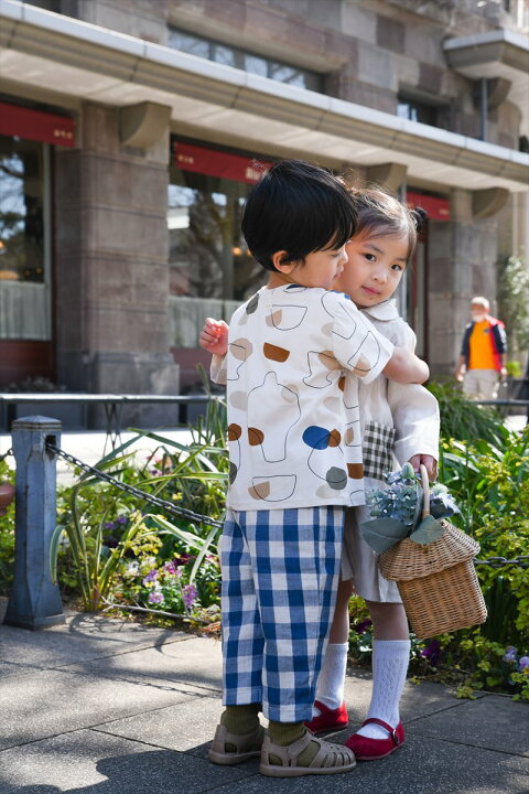 楽天市場】【organic zoo】Pottery Blue Gingham Fisherman Pants【1-2 