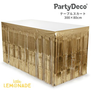 �yParty deco�z �t�����W �e�[�u���X�J�[�g �S�[���h 300cm×80cm �e�[�u�� �����B�� �a���� ��l �C�x���g �p�[�e�B�[ ���j�� �h�� �e�[�u���E�F�A gold ���g�������l�[�h SKT1S-019L