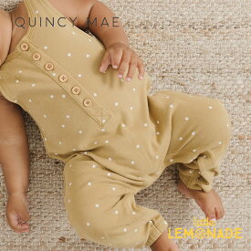 【Quincy Mae】 SLEEVELESS JUMPSUIT GOLD STAR【2-3歳】 QM158LD SS21 星柄 ノースリーブ ジャンプスーツ ベビー クインシーメイ 赤ちゃん 子供 ユニセックス おしゃれ ベビー服 リトルレモネード アパレル SALE 24SALE