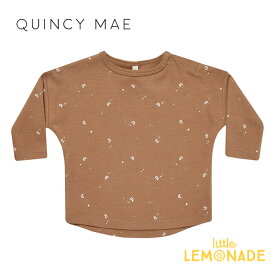 【Quincy Mae】 LONG SLEEVE TEE | MOONS 【6-12か月/12-18か月/18-24か月/2-3歳】 ロンT 長袖Tシャツ トップス 月 ムーン ベビー クインシーメイ 赤ちゃん 子供 男の子 女の子 おしゃれ リトルレモネード ベビー服 アパレル YKZ AW23 QM005RUSS SALE