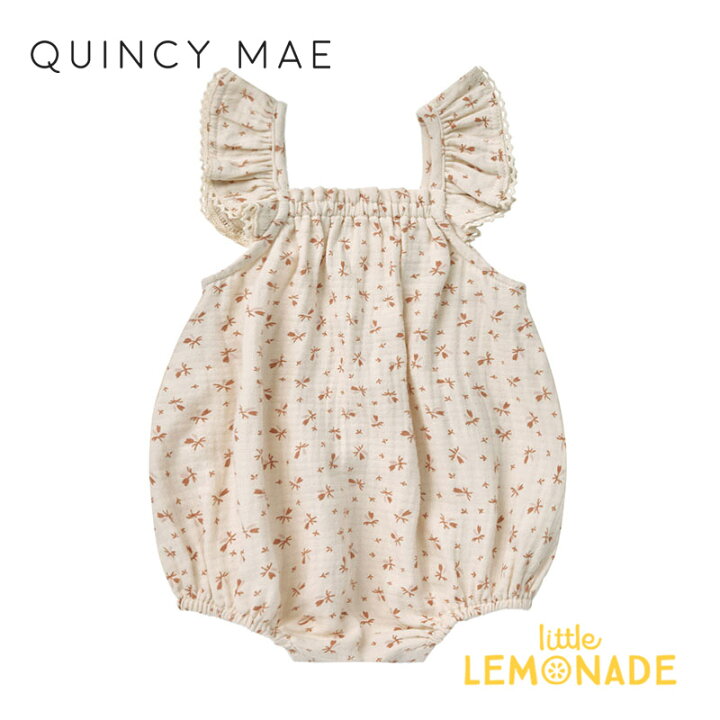 楽天市場】【Quincy Mae】BONNIE ROMPER 【6-12か月/12-18か月】 CLAY 