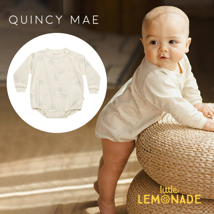 楽天市場】【Quincy Mae】CREWNECK BUBBLE ROMPER【3-6か月/6-12か月 
