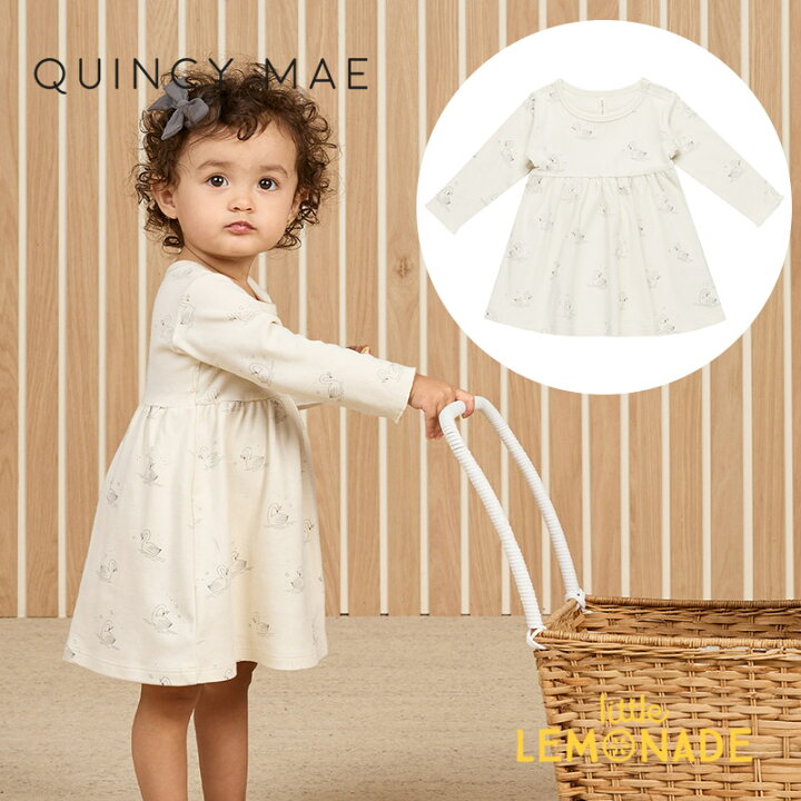 楽天市場】【Quincy Mae】LONG SLEEVE BABY DRESS 【12-18か月/18-24か