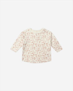 NCV[C LONG SLEEVE TEE (6-12/12-18/18-24/2-3) OX[u TVc T gbvX Quincy Mae xr[ LbY Ԃ qǂ zCg ԕ FRENCH GARDEN oYj 70/80/90/100cm 