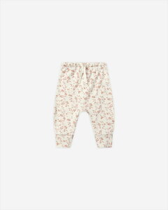 NCV[C DRAWSTRING PANT (6-12/12-18/18-24/2-3) XEFbgpc {gX Quincy Mae xr[ LbY Ԃ qǂ zCg ԕ FRENCH GARDEN V oYj 70/80/90/100cm g