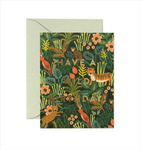 【RIFLE PAPER】 バースデーカード/Wild Birthday(ジャングルバースデー) 誕生日 Birthday カード message card メッセージ グリーティング メッセージ greeting プレゼント お祝い ライフルペーパー リト