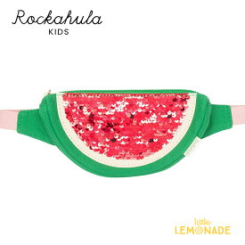 【Rockahula Kids】 Sequin Watermelon Bum Bag-RED スイカ バッグ ウェストポーチ すいか フルーツ スパンコール 斜め掛けバッグ ボディバッグ ウェストバッグ 総柄 誕生日 プレゼント ギフト ロッカフラキッズ あす楽 リトルレモネード G2170R