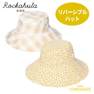 yRockahula Kidsz Ditsy Gingham Reversible Sun Hat -YELLOW y3-6΃TCYz o[Vu oPbgnbg Xq ԕ MK CG[ Ăh~ UV΍ AEghA OV  v[g Mtg b