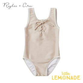 【Rylee+Cru】 ribbed laced onepiece SHELL【4-5歳/6-7歳】　水着 RCR225HL 2021SS レースアップ　ワンピース シェル　ライリー＆クルー 女の子 おしゃれ 子供服 リトルレモネード アパレル SALE