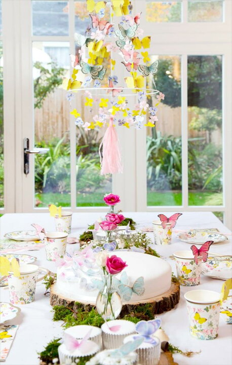 パステルバタフライ 紙製シャンデリア Truly Fairy Paper Butterfly Chandelier 蝶 ちょうちょ 飾り ペーパーシャンデリア 女の子 パーティー 春 Tsfairy Chandelier あす楽 リトルレモネード 超話題新作