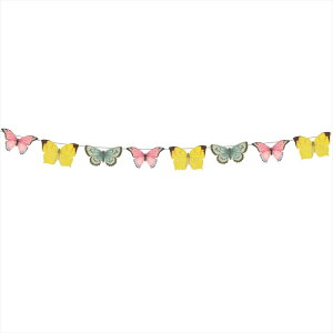 TrulyFairyバタフライガーランド【ミニ】5M【TalkingTables】壁飾りバナーバンティングTrulyFairyMiniPaperButterflyBunting誕生日会蝶ちょうちょデコレーション女の子パーティー春妖精TSFAIRY-MINBUNTあす楽リトルレモネード