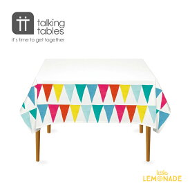 【Talking Tables】 レインボー ファブリックテーブルカバー テーブルクロス We Heart Birthdays Rainbow Fabric Table Cover 誕生日 パーティー テーブルコーディネート ホームパーティー BDAY-RAIN-FABTCOVER コットン製 綿100% あす楽 リトルレモネード