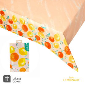 【Talking Tables】シトラス フルーツ 紙製 テーブルカバー　テーブルクロス 誕生日 Citrus Choice Fruit Recyclable Paper Table Cover レモン オレンジ テーブルコーディネート パーティー CITRUS-TCOVER あす楽 リトルレモネード