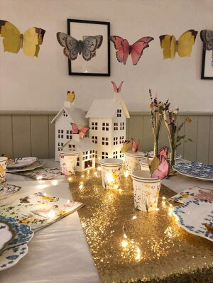 TrulyFairyバタフライガーランド【ミニ】5M【TalkingTables】壁飾りバナーバンティングTrulyFairyMiniPaperButterflyBunting誕生日会蝶ちょうちょデコレーション女の子パーティー春妖精TSFAIRY-MINBUNTあす楽リトルレモネード