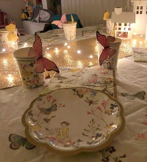 TrulyFairyバタフライガーランド【ミニ】5M【TalkingTables】壁飾りバナーバンティングTrulyFairyMiniPaperButterflyBunting誕生日会蝶ちょうちょデコレーション女の子パーティー春妖精TSFAIRY-MINBUNTあす楽リトルレモネード