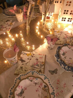 TrulyFairyバタフライガーランド【ミニ】5M【TalkingTables】壁飾りバナーバンティングTrulyFairyMiniPaperButterflyBunting誕生日会蝶ちょうちょデコレーション女の子パーティー春妖精TSFAIRY-MINBUNTあす楽リトルレモネード