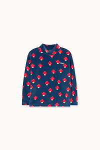 tinycottons TINY MUSHROOMS MOCKNECK �y2��/3��/4��/6�΁z light navy �}�b�V�����[�� �n�C�l�b�N �g�b�v�X ���� �X�L�[ �x�r�[�� �A�p���� ���g�������l�[�h �^�C�j�[�R�b�g���Y AW26-356-L16 KTZ