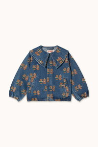 tinycottons TINY TEA ROOM DENIM JACKET �y2��(92cm)/3��(98cm)/4��(104cm)�z denim medium wash �f�j���W���P�b�g �A�E�^�[ �L�b�Y �A�p���� ���g�������l�[�h �^�C�j�[�R�b�g���Y AW26-150-U16 KTZ