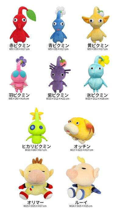 楽天市場】ピクミン ALL STAR COLLECTION ぬいぐるみ 赤ピクミン 青 