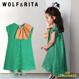 【WOLF&RITA】AMALIA GREEN LINEN 【4歳】 ワンピース WRSS22AMGLI キッズ ポルトガル 子供 女の子 おしゃれ ウルフアンドリタ リトルレモネード 子供服 アパレル 22SS YKZ SALE 24SALE