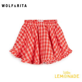 【WOLF&RITA】LUISA CHERRY CHECK Shorts【6-12か月/12-18か月/18-24か月】 フリル ショーツ 赤 チェック ショートパンツ おしゃれ ウルフアンドリタ ベビー服 子ども服 リトルレモネード アパレル SS23 YKZ WRBSS23LUCC SALE 24SALE