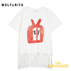 【WOLF&RITA】BIANCA ART TV T-shirt 【4歳】 半袖 フリンジ付き Tシャツ アートテレビ チュニック ベビー服 子ども服 トップス おしゃれ ウルフアンドリタ リトルレモネード アパレル SS23 YKZ WRSS23BIATV SALE 24SALE