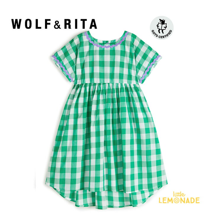 楽天市場】【WOLF&RITA】SILVIA VICHY GREEN【4歳・6歳】 ワンピース 