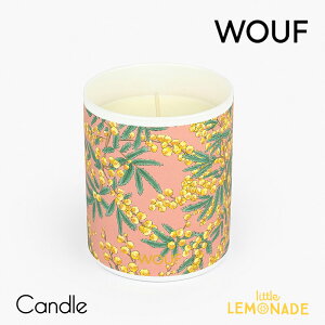 【WOUF】フレグランス キャンドル mimosa (ミモザの香り) Vegetable Wax Candle ガラス ルームキャンドル 香り スペイン製 リトルレモネード 24SALE SALED